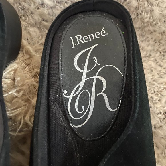 Lk New J Renee Cayla.Suede Black Sparkle Shoes 8.5 - Picture 9 of 10